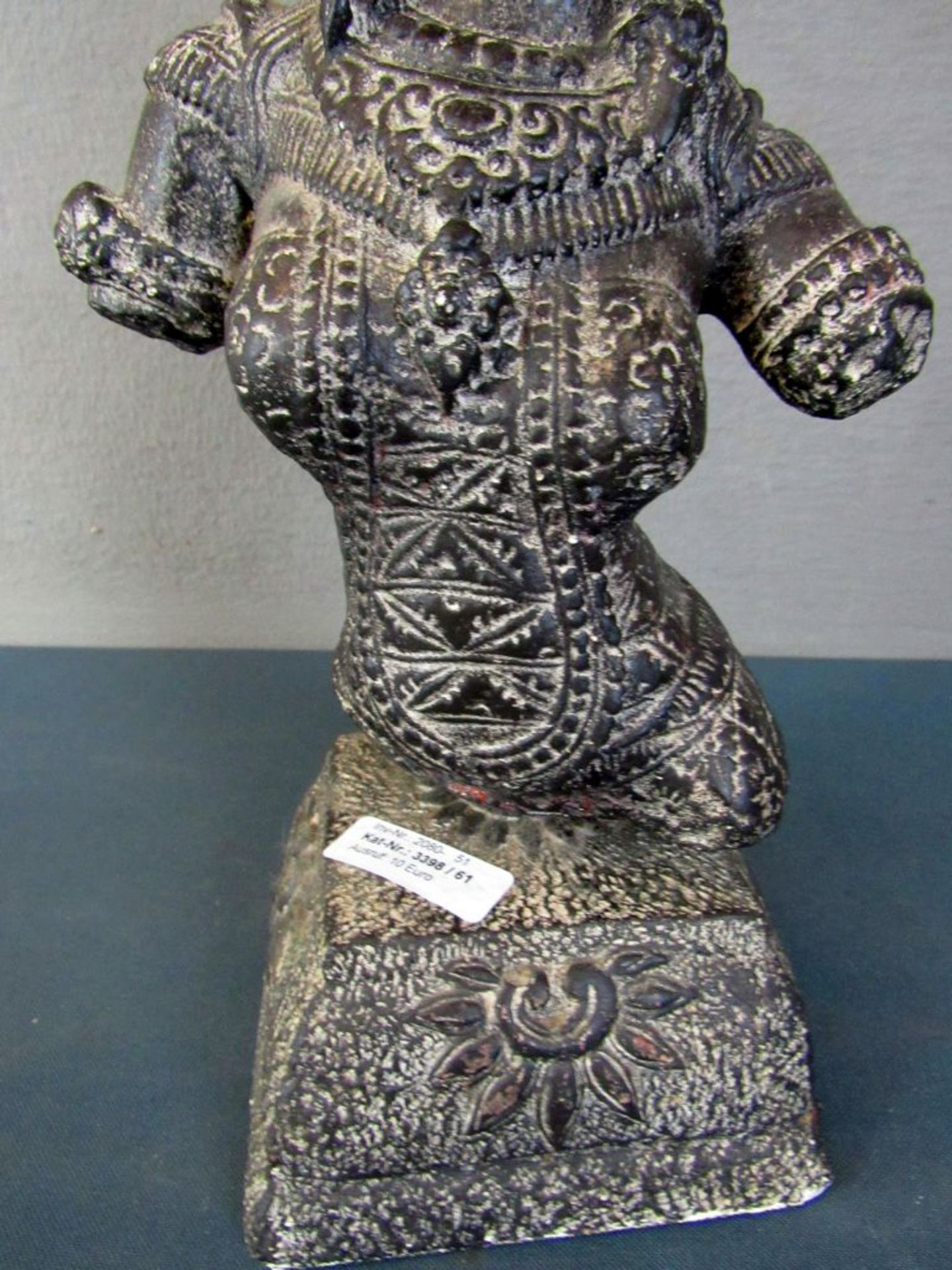Asiatische Skulptur Steinguß ca.42cm - Image 3 of 7