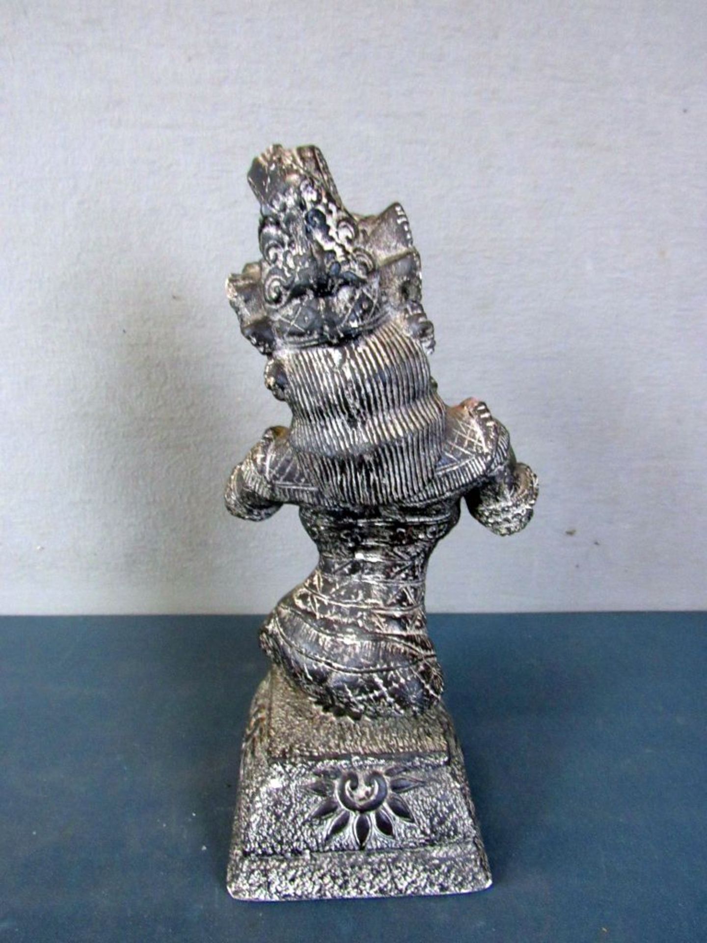 Asiatische Skulptur Steinguß ca.42cm - Image 6 of 7