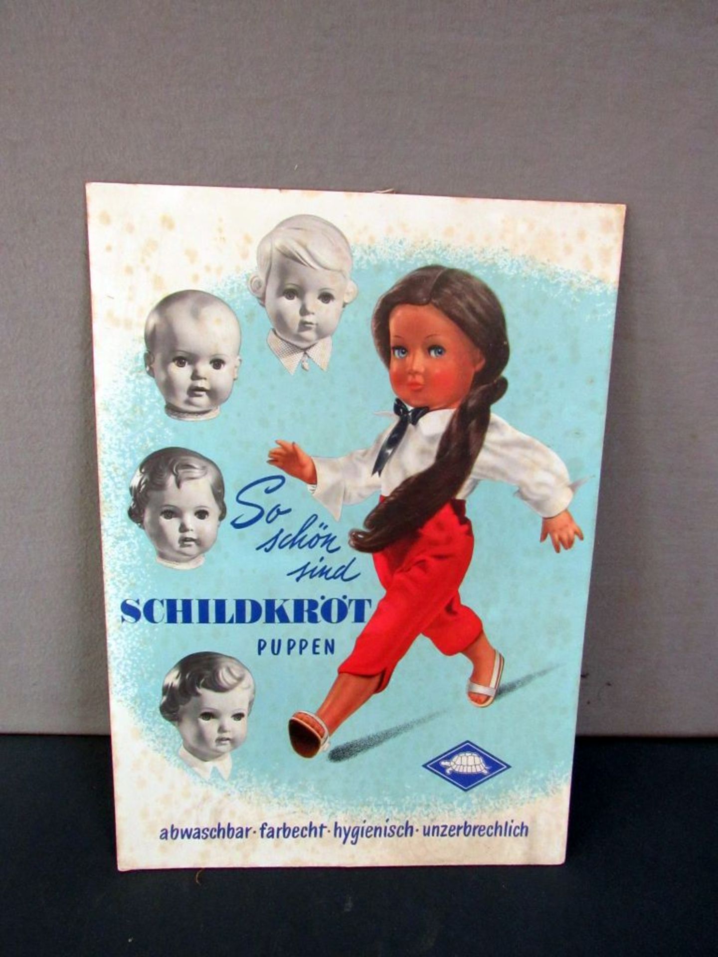 Reklameschild Pappe Schildkröt Puppen - Image 2 of 6