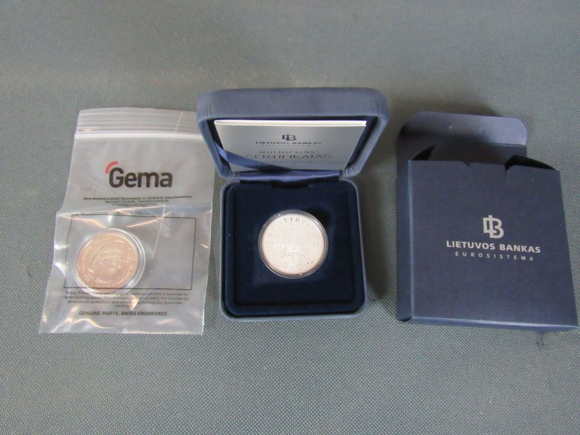 Münze Litauen 5 Euro Silber und San