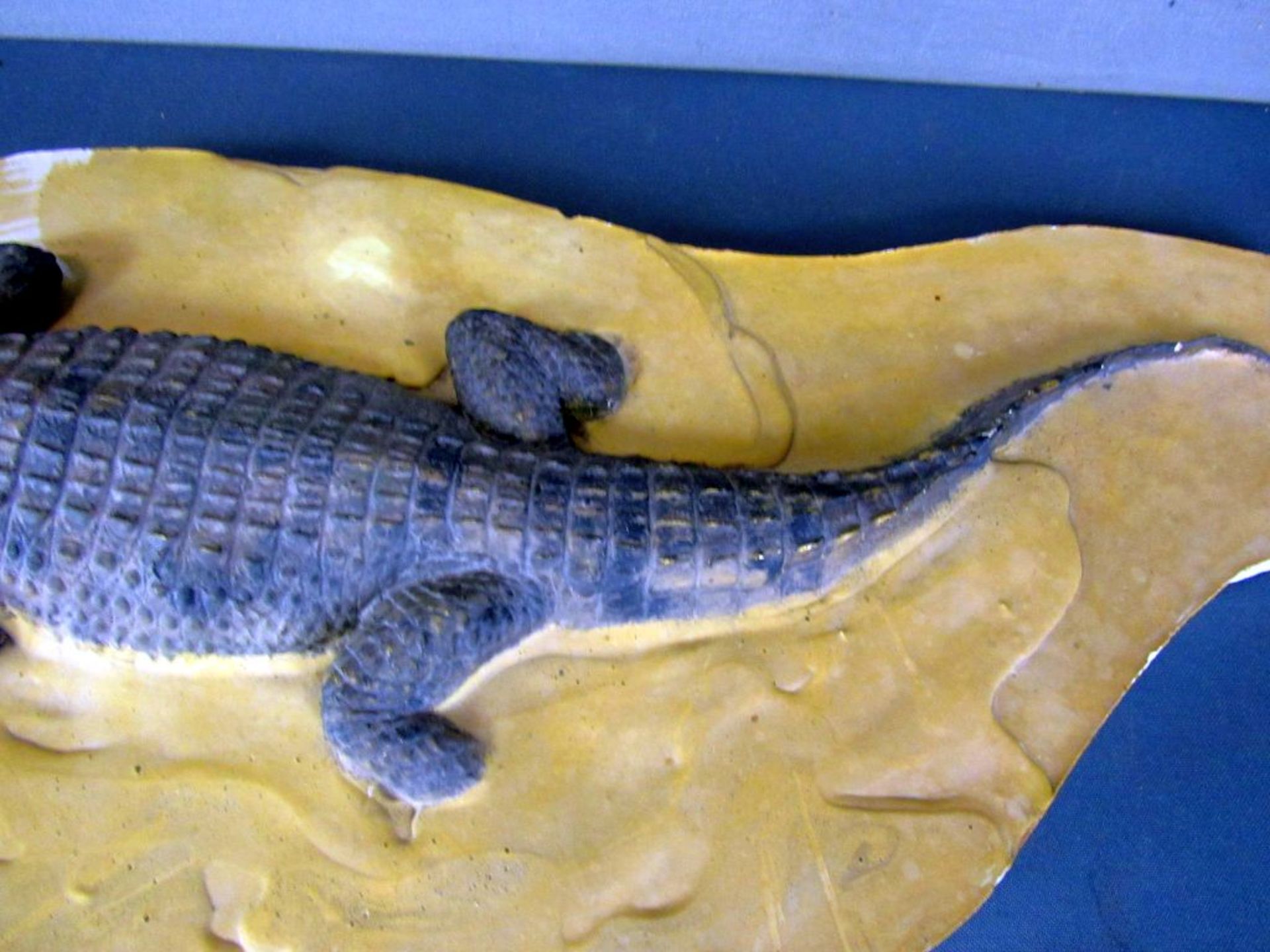 Wandapplikation Krokodil Keramik - Bild 3 aus 7