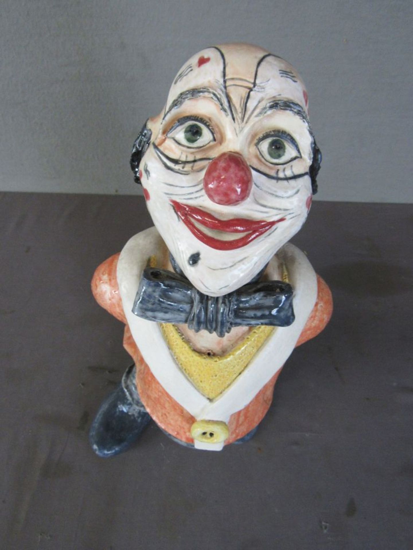 Skulptur lasierte Keramik Clown - Image 2 of 8