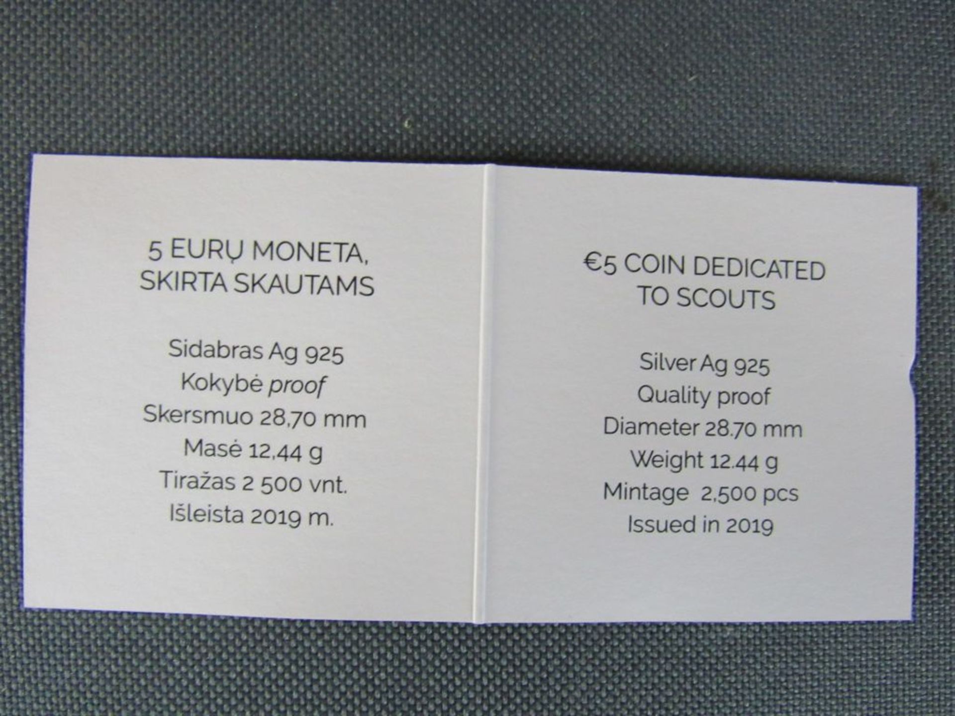 Münze Litauen 5 Euro Silber und San - Bild 6 aus 6