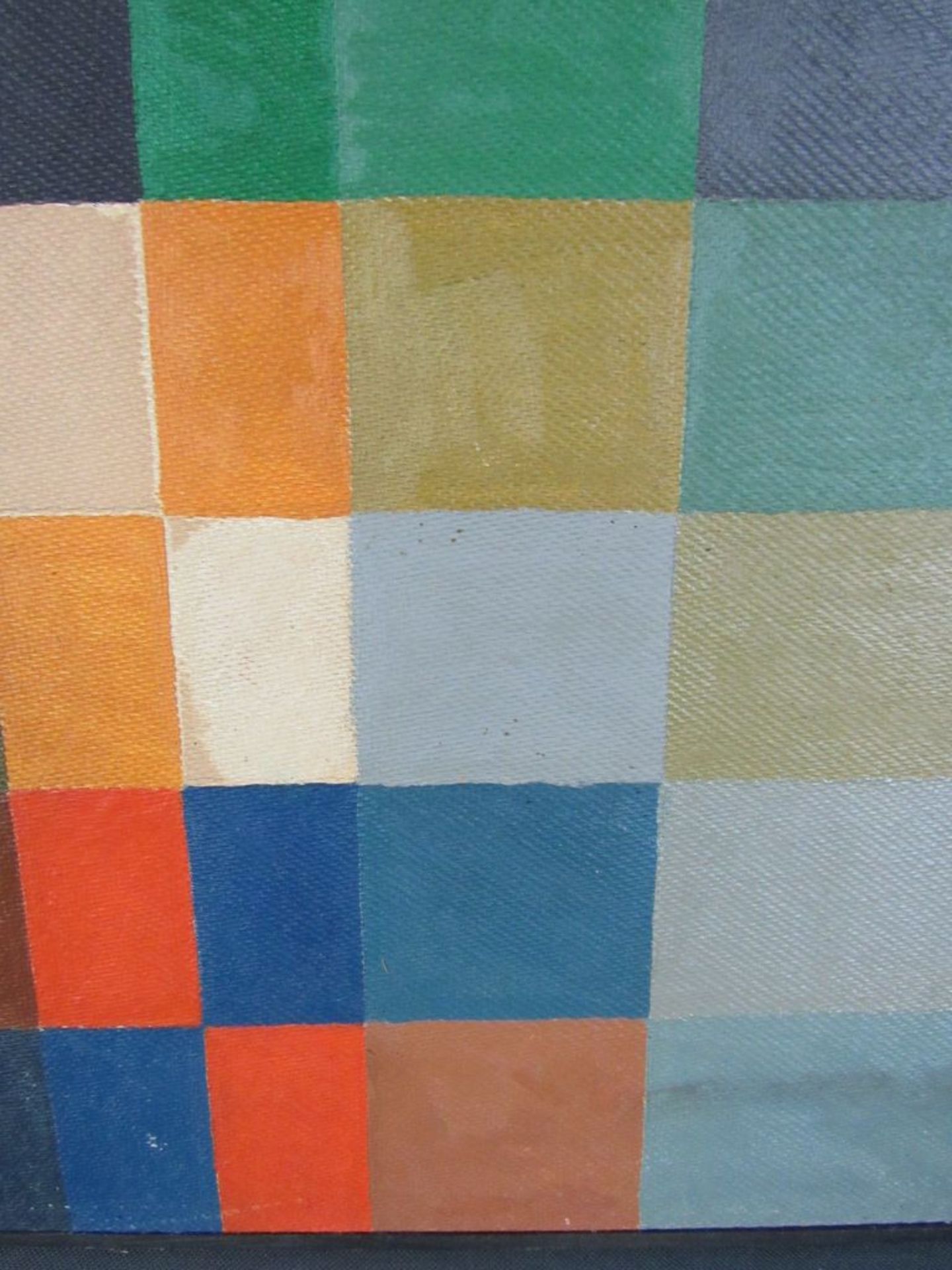 Gemälde Öl auf Platte bunte Vierecke - Bild 4 aus 6
