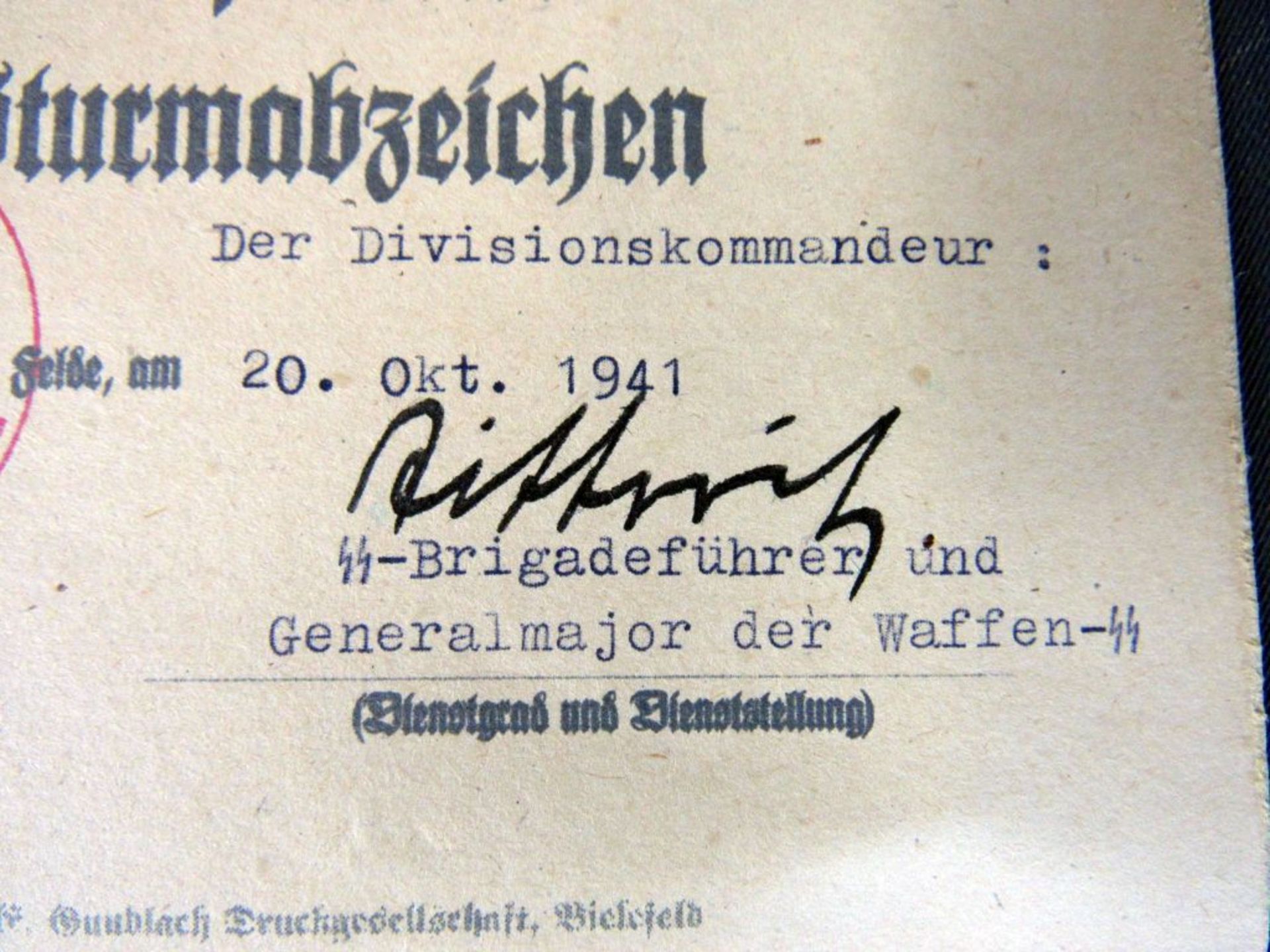 Urkunde SS für das Infanterie - Image 4 of 6