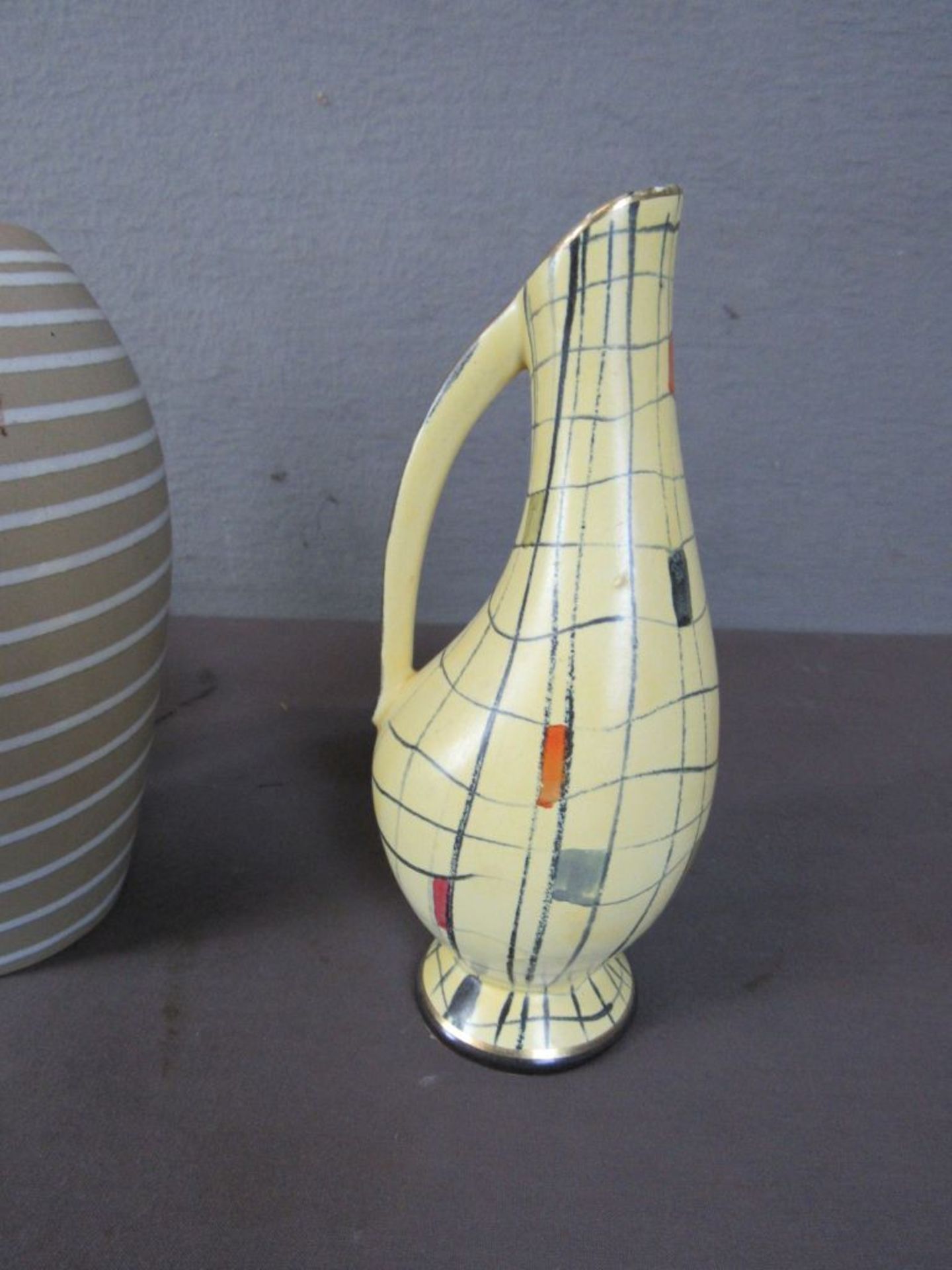 Vier Vintage 50er Jahre Vasen Keramik - Bild 3 aus 6