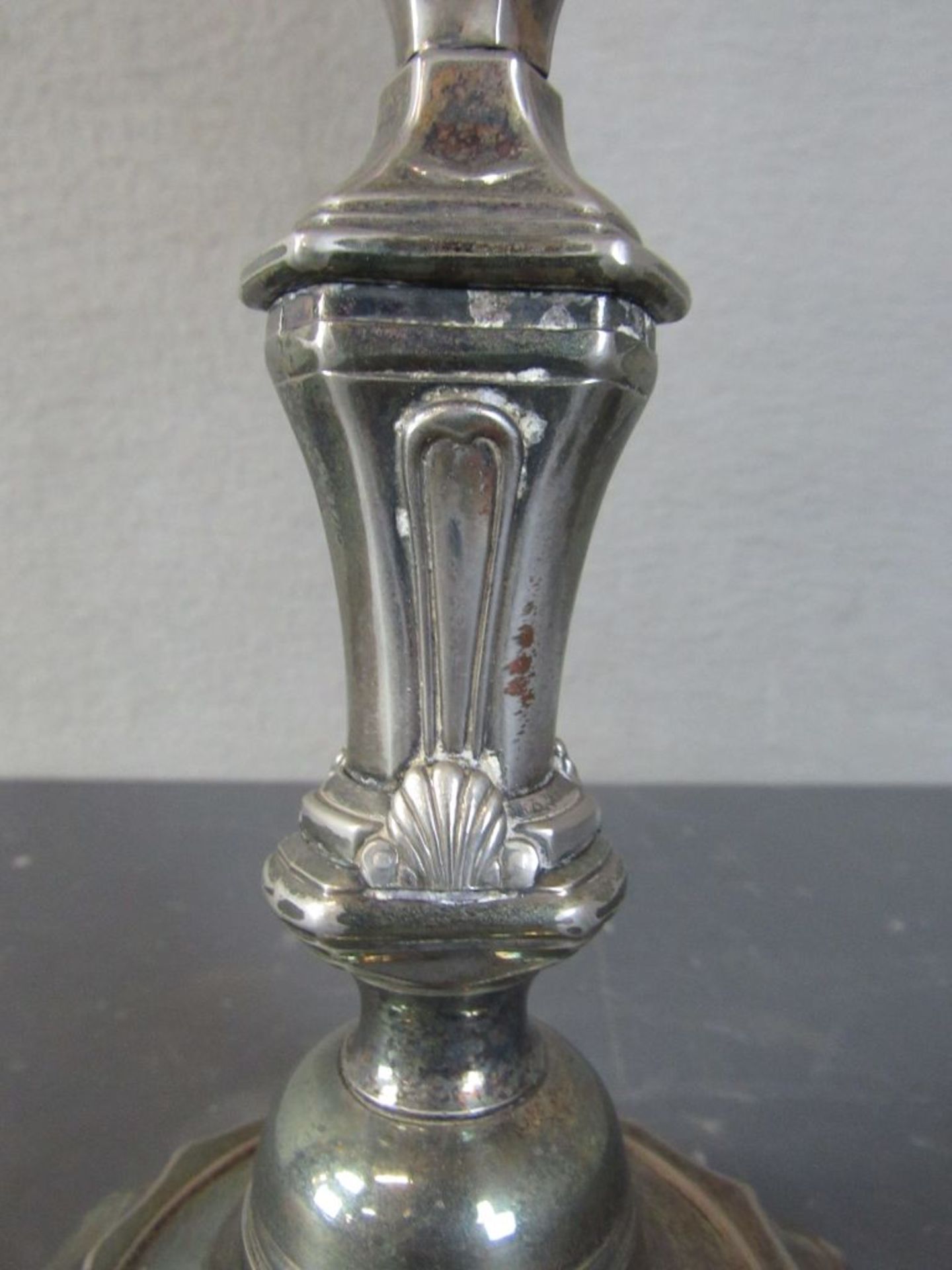 Tischlampe versilberter Fuß bedarf - Image 5 of 6