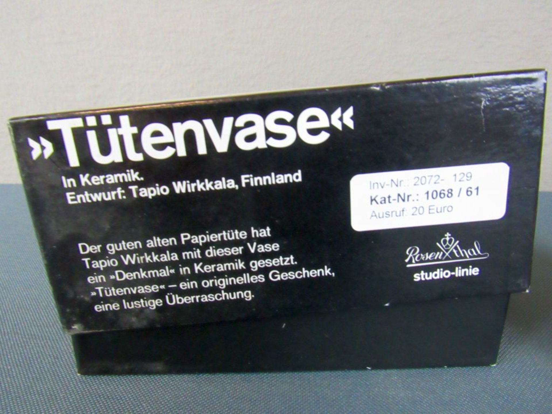 Vase Rosenthal Tütenvase Entwurf Tapio - Bild 2 aus 6