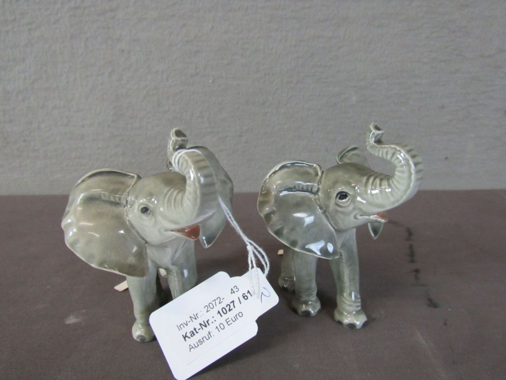 Zwei Porzellanfiguren Goebel Elefanten - Image 2 of 6
