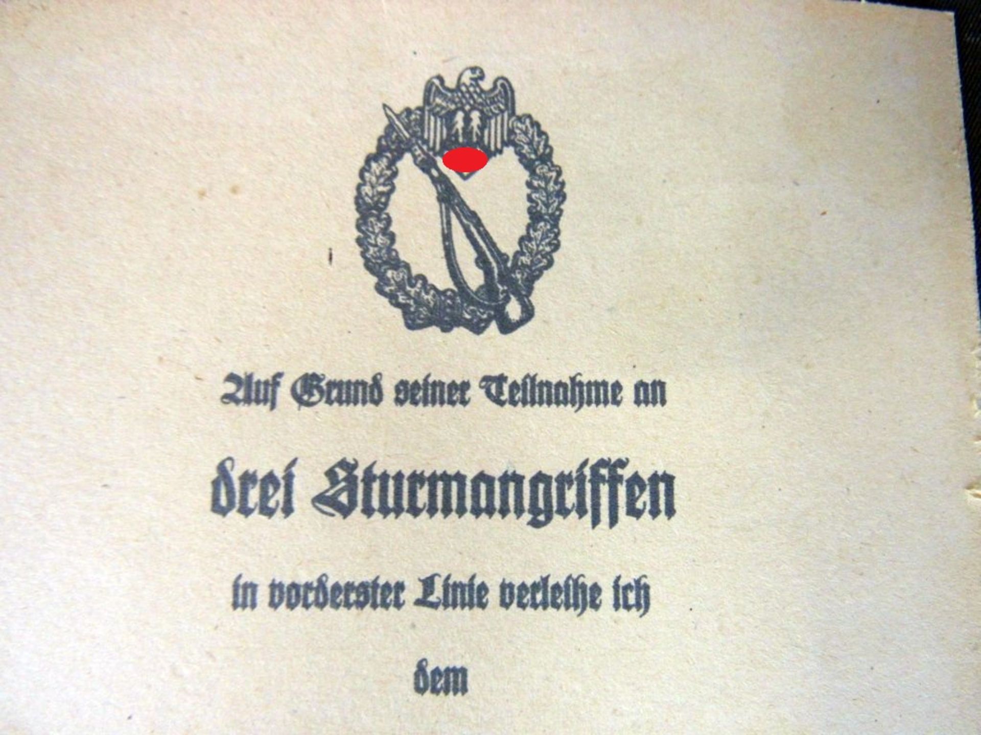 Urkunde SS für das Infanterie - Image 2 of 6