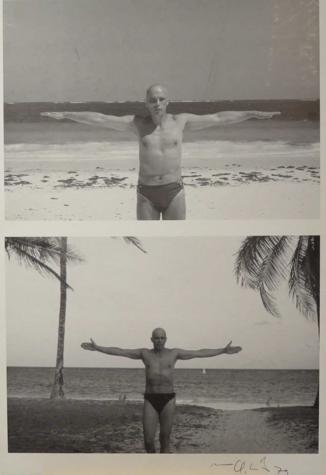 Unbekannter Fotograf, "Joseph Beuys am Strand", Fotografie, re.u.unles.sign.u.dat. (19)79, 61 x 43 