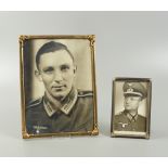 2 gerahmte Soldatenporträts, II.WK