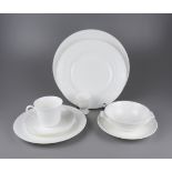 umfangreiches Speiseservice, 95 Teile, Fiori weiß, Bone China Glasur, Villeroy&Boch