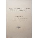 Mappe "Wiederaufbauvorschlag Dresden- Neustadt", Diplomarbeit, H*B 84*59cm, wohl um 1950