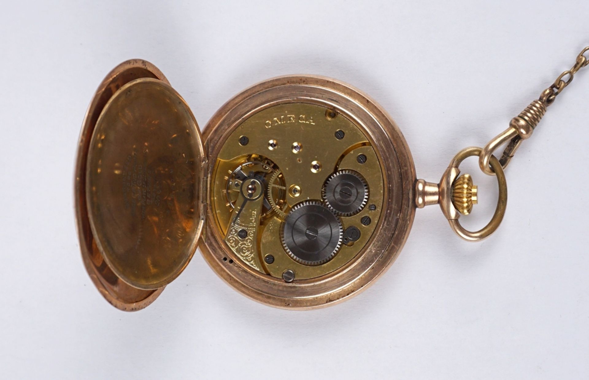 Taschenuhr Omega, 1920er/1930er Jahre, mit Uhrenkette - Image 2 of 3
