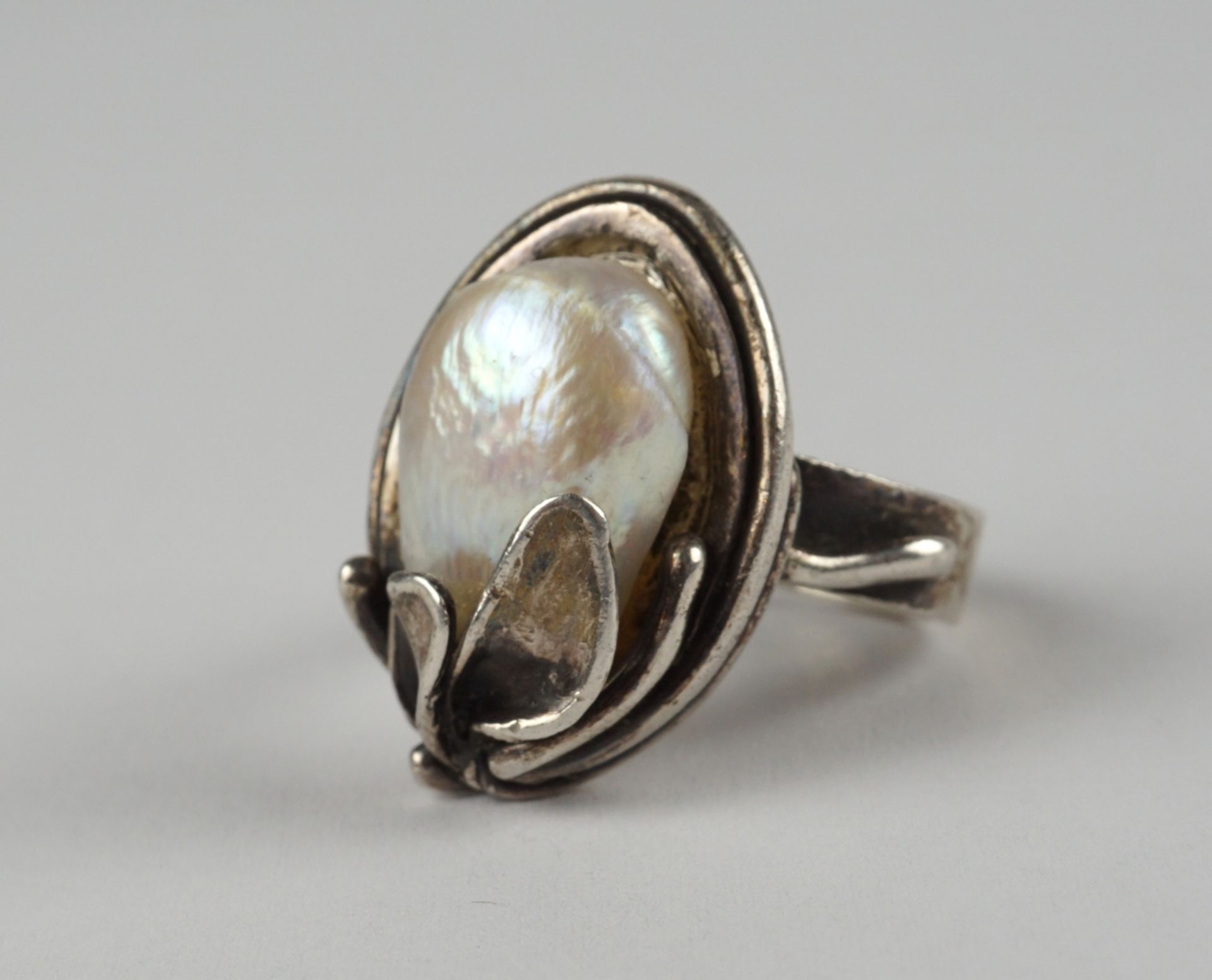 Ring mit Barockperle, 925er Silber, Gew.11,78g - Image 2 of 2