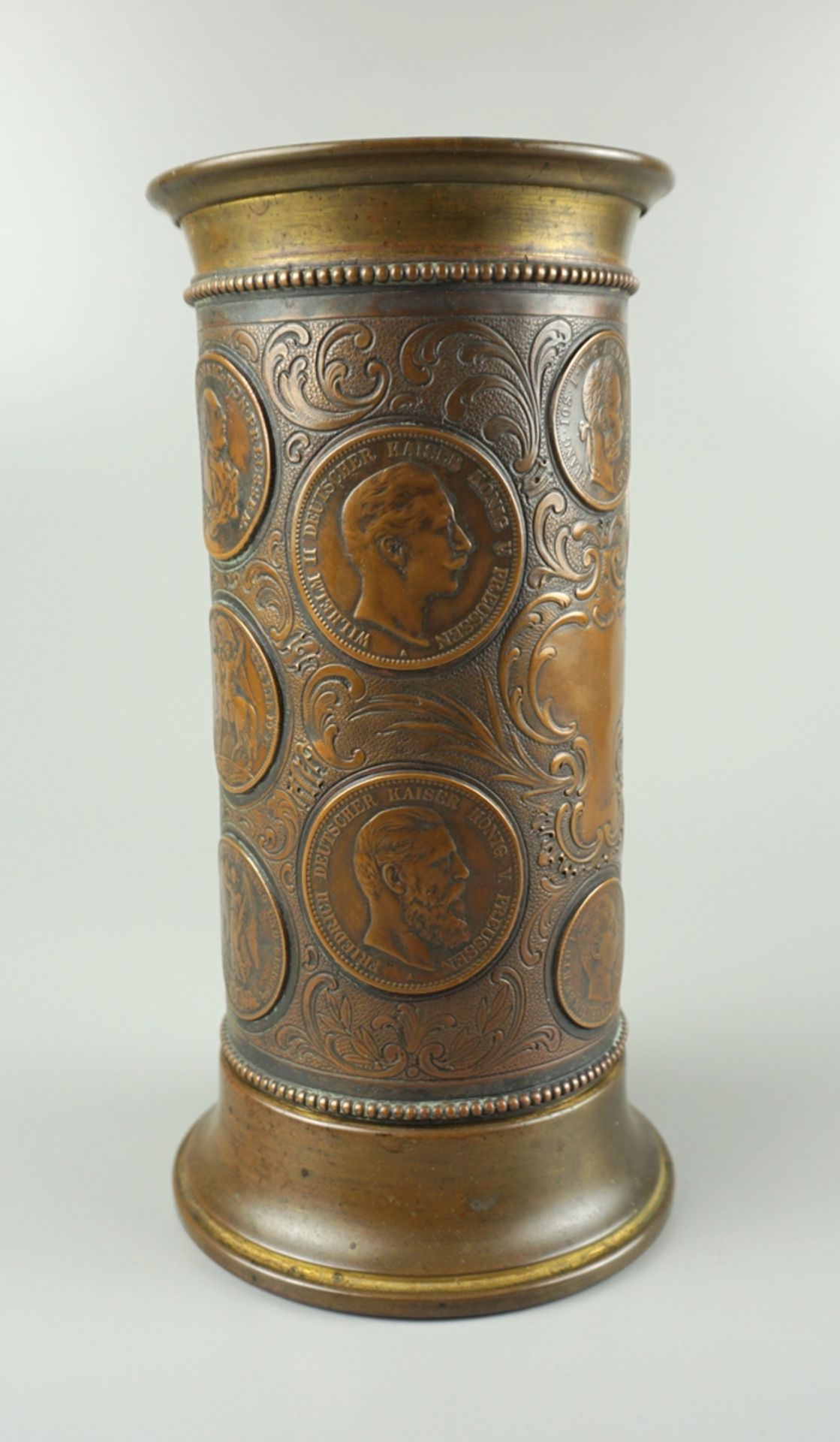 Vase mit Münzprägungen Preussen, Anfang 20.Jh. - Bild 4 aus 5