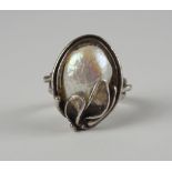 Ring mit Barockperle, 925er Silber, Gew.11,78g