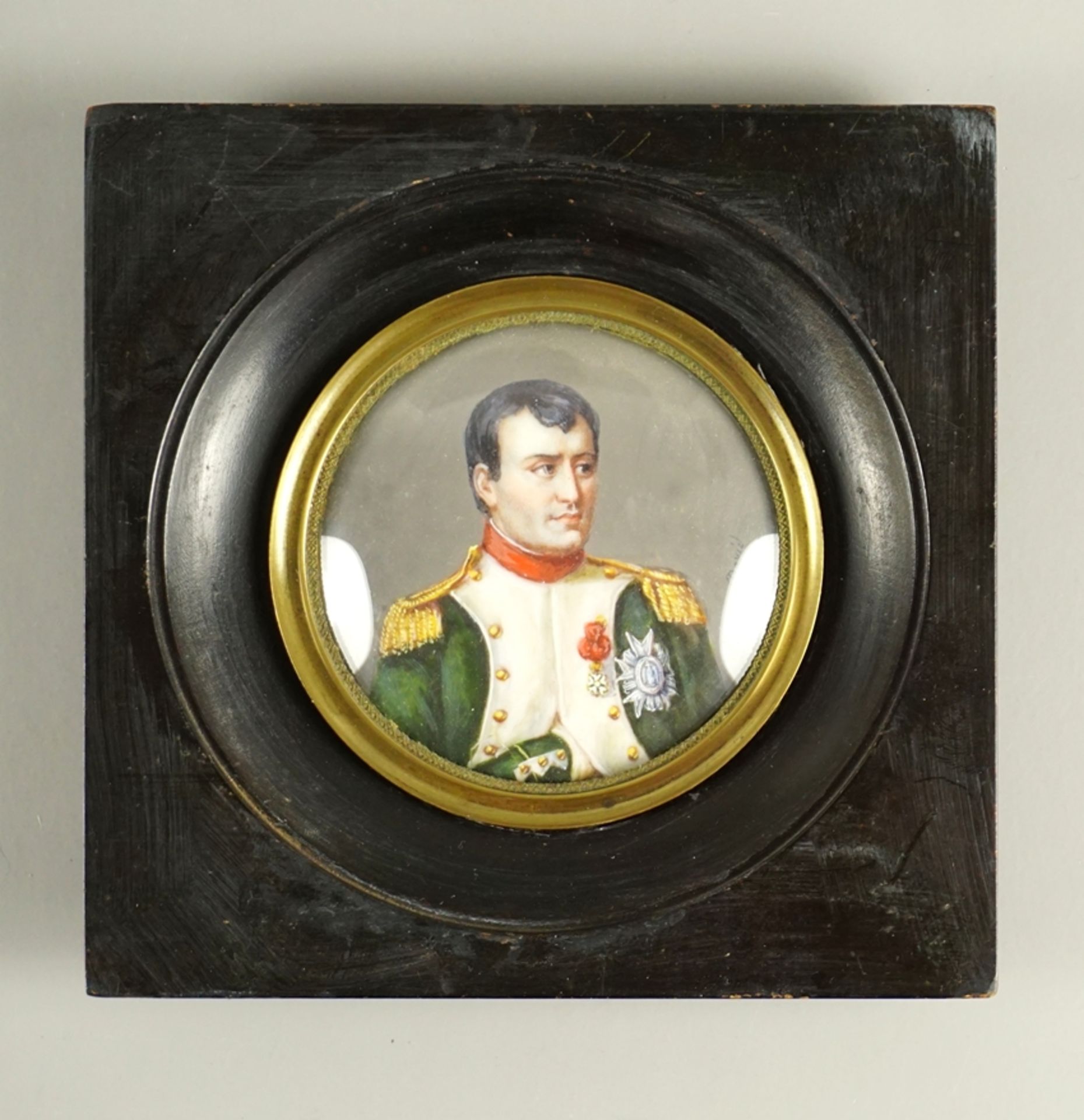 Miniaturmalerei "Napoléon Bonaparte", 19.Jh., signiert "David"