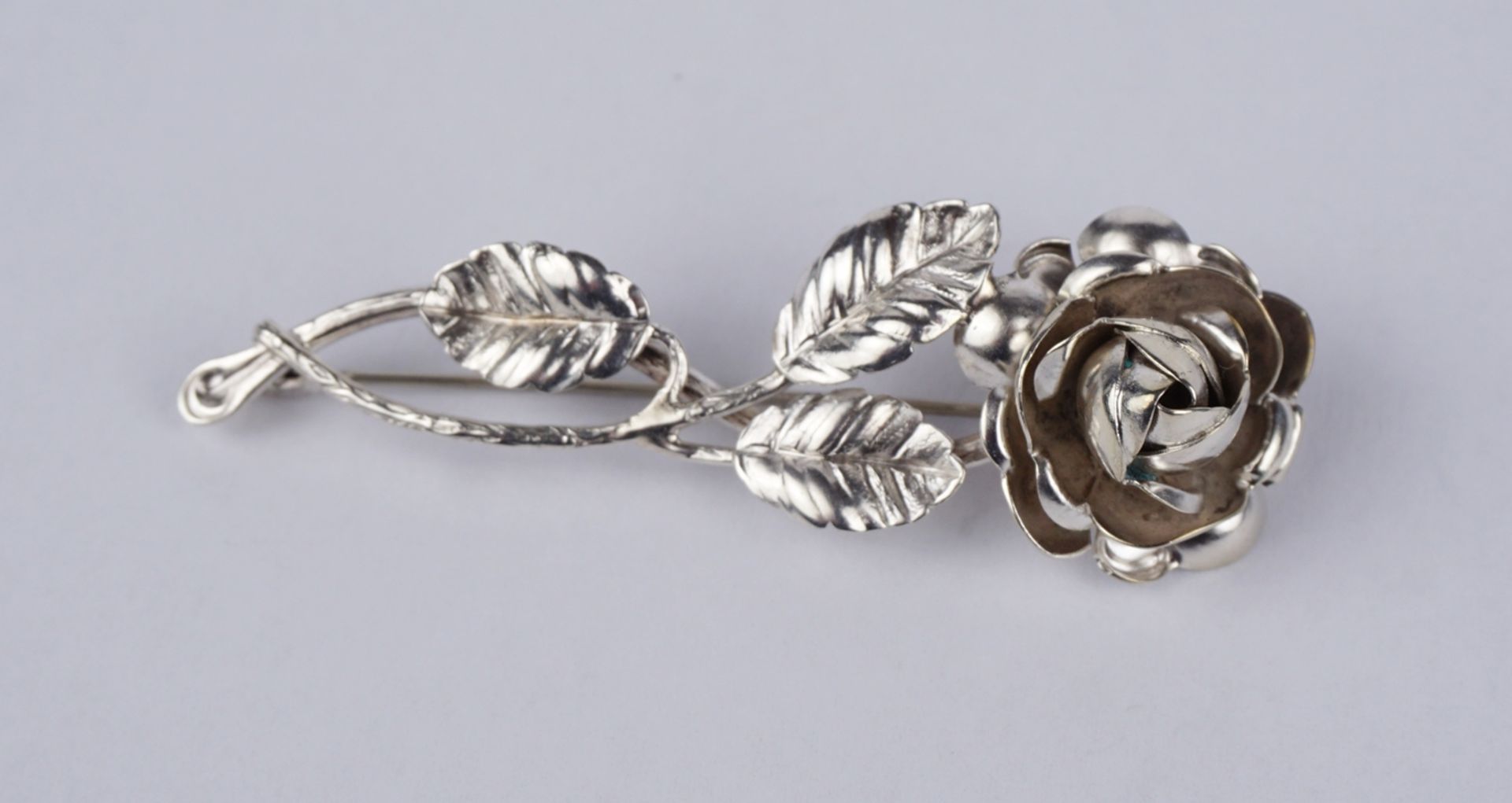 Brosche "Rose",  900er Silber, Gew.7,34g