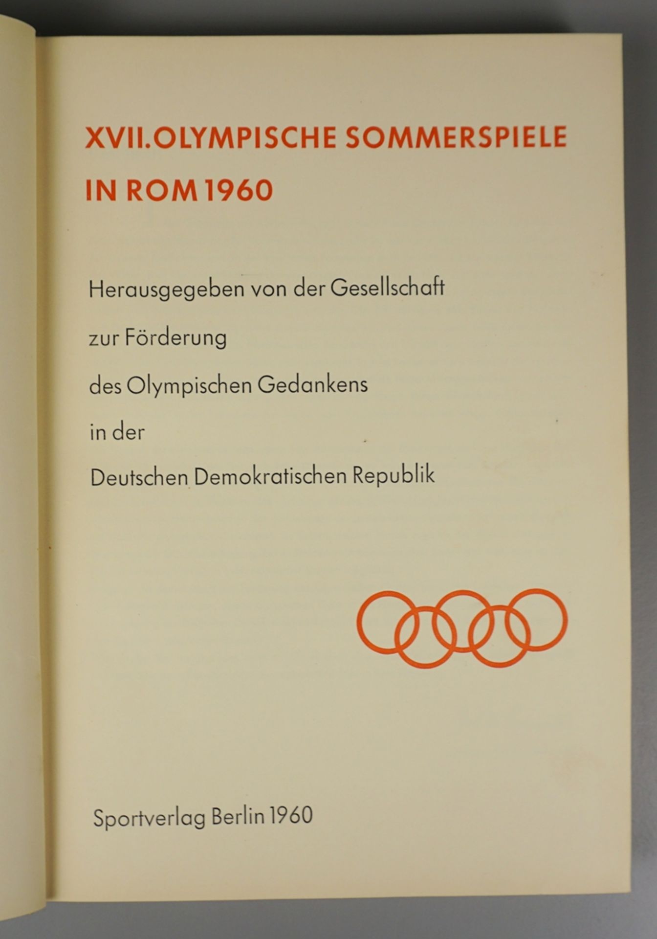 XVII.Olympische Sommerspiele in Rom 1960