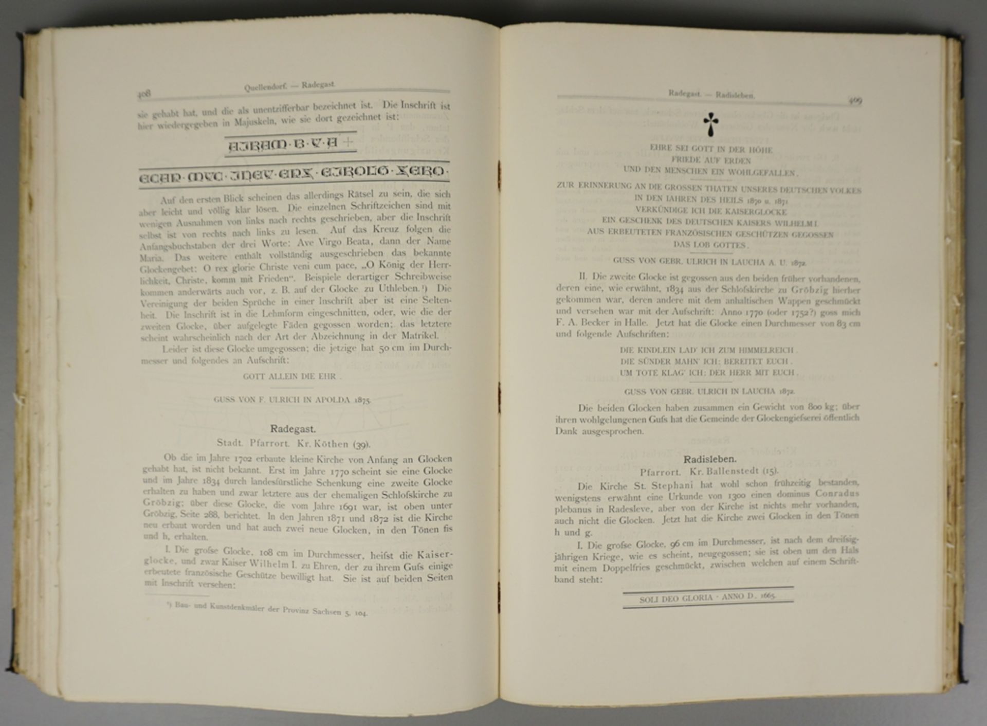 Die Glocken im Herzogtum Anhalt, von Friedrich Winfrid Schubart, Dessau 1896 - Image 2 of 4