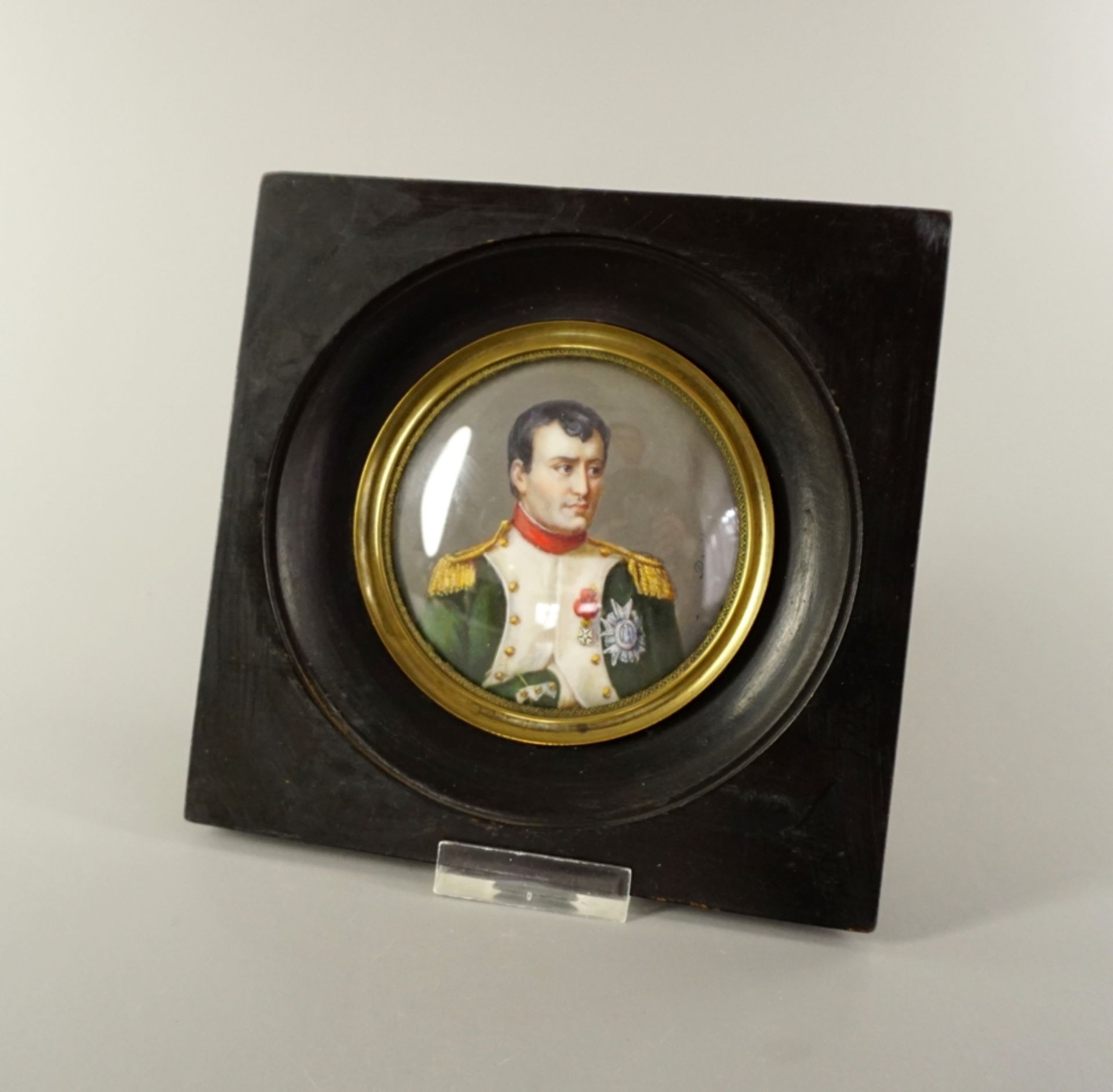 Miniaturmalerei "Napoléon Bonaparte", 19.Jh., signiert "David" - Image 4 of 4