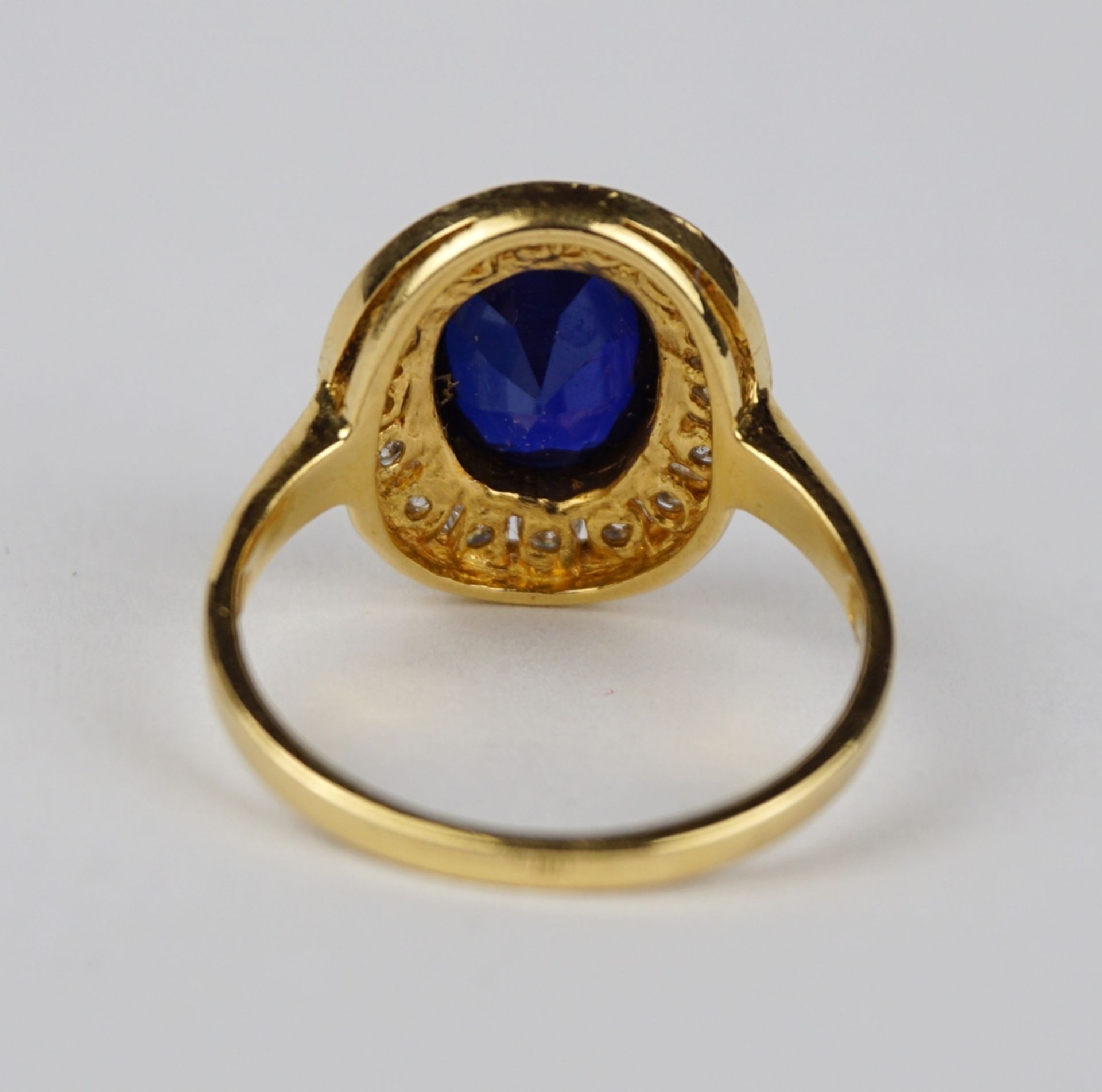 Saphir-Brillant-Ring. 750er Gold - Image 3 of 3