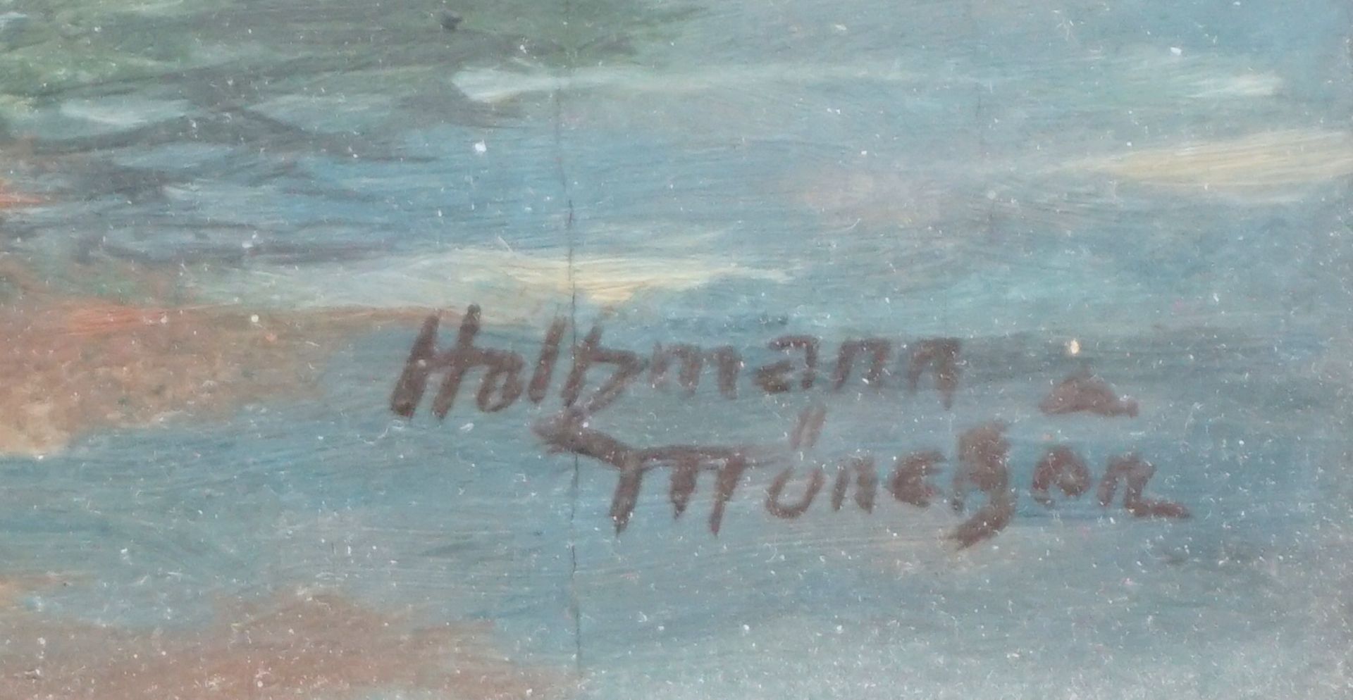 signiert "Holtzmann", "Segelboote", 1920/30er Jahre, Öl/Holz - Bild 3 aus 3