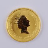 50 Dollars, Elizabeth II, "Wiptail Wallaby", Australia, 1994, Gold