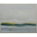 Carl Lorenz (Berlin 1891 - 1978), "Landschaft im Morgennebel", 2. Hälfte 20. Jh., Aquarell