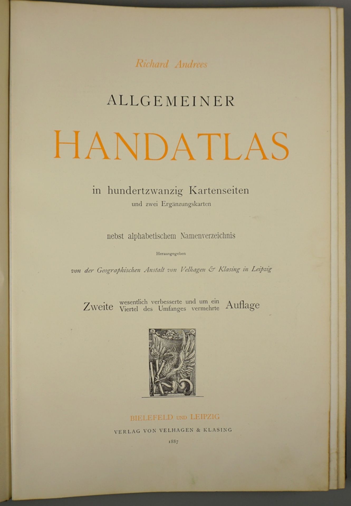 Richard Andrees Allgemeiner Handatlas, 1887 - Bild 2 aus 3
