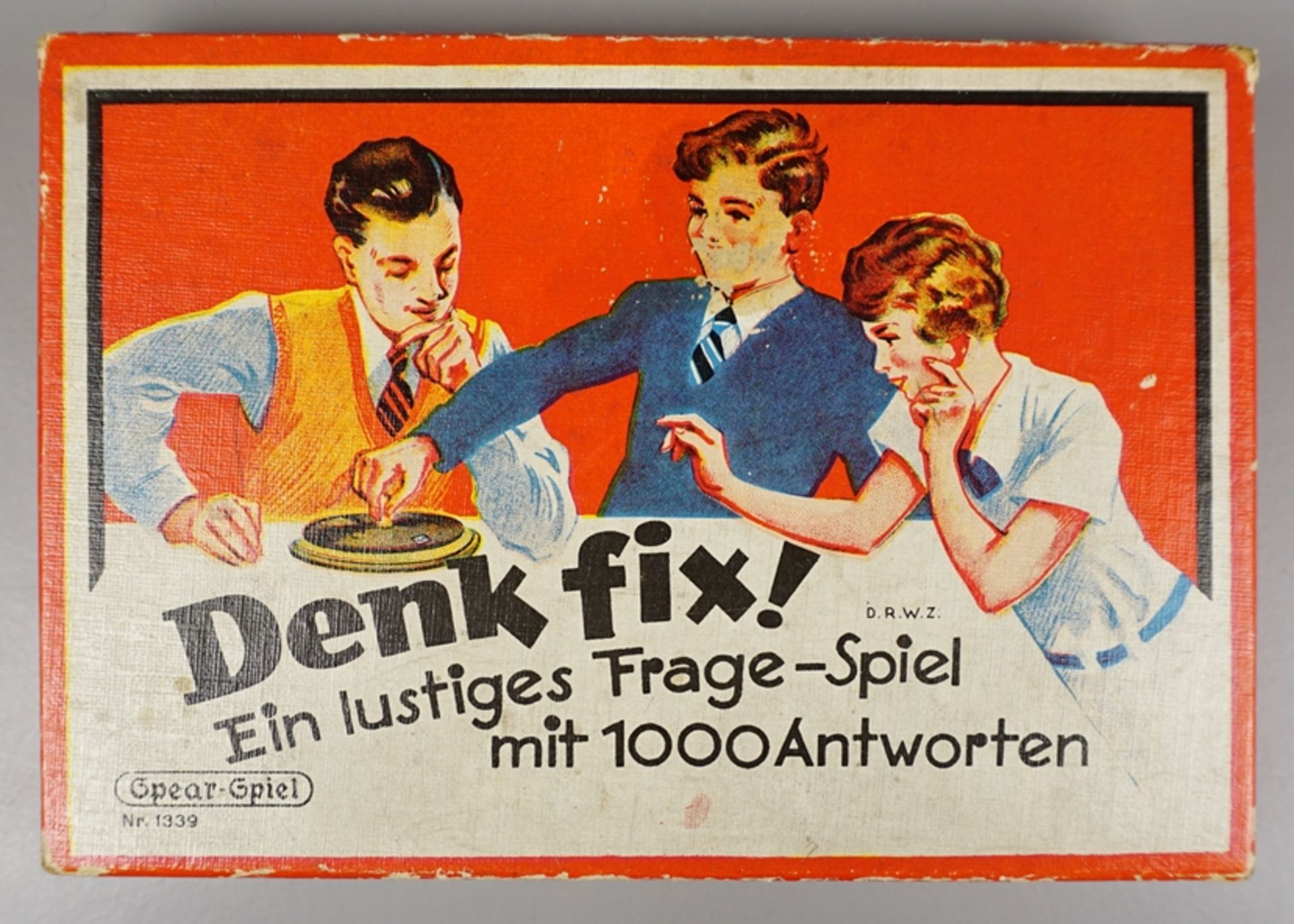 Denk Fix! Ein lustiges Frage-Spiel mit 1000 Antworten, Spear-Spiel Nr.1339, 1930er Jahre - Bild 2 aus 2