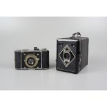 2 Vintage-Kameras: "Gallus Derby" und "Bilora Box", 1930er Jahre