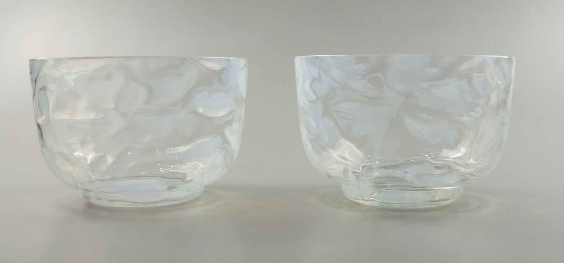 Pair of bowls, attr. Ercole Barovier (1889 - 1974), Opalino a fiamma, Italy, ca. 1957 - Image 6 of 7