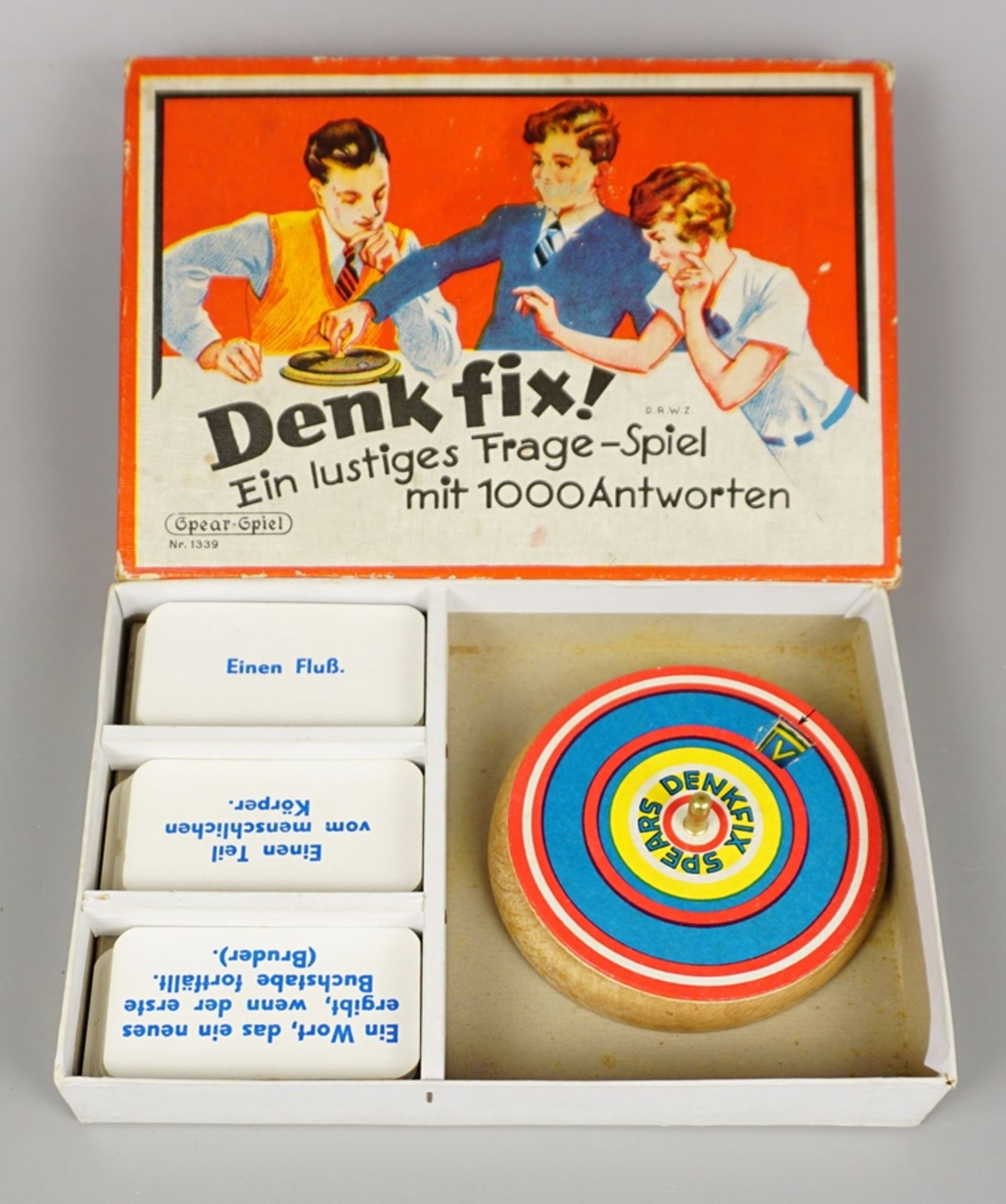 Denk Fix! Ein lustiges Frage-Spiel mit 1000 Antworten, Spear-Spiel Nr.1339, 1930er Jahre