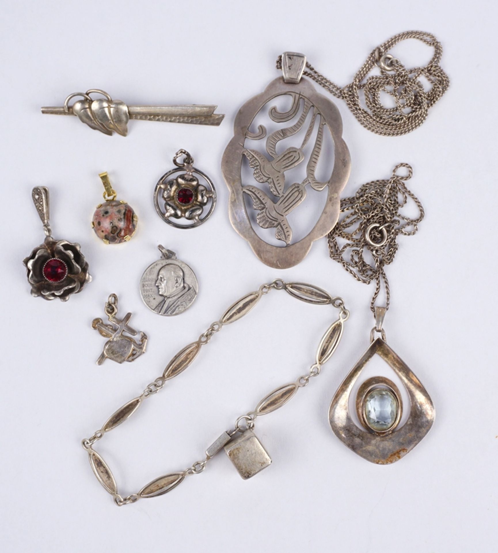 Konvolut Silberschmuck, 1930er - 1950er Jahre