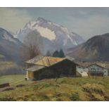 Anton Reinbold (1881-1968), "Alpenlandschaft bei Berchtesgaden", Öl/Lwd.