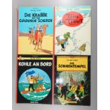 4 Hefte "Tim und Struppi" und 1 Heft "Die Vier", Carlsen-Verlag, 1977 und 1980