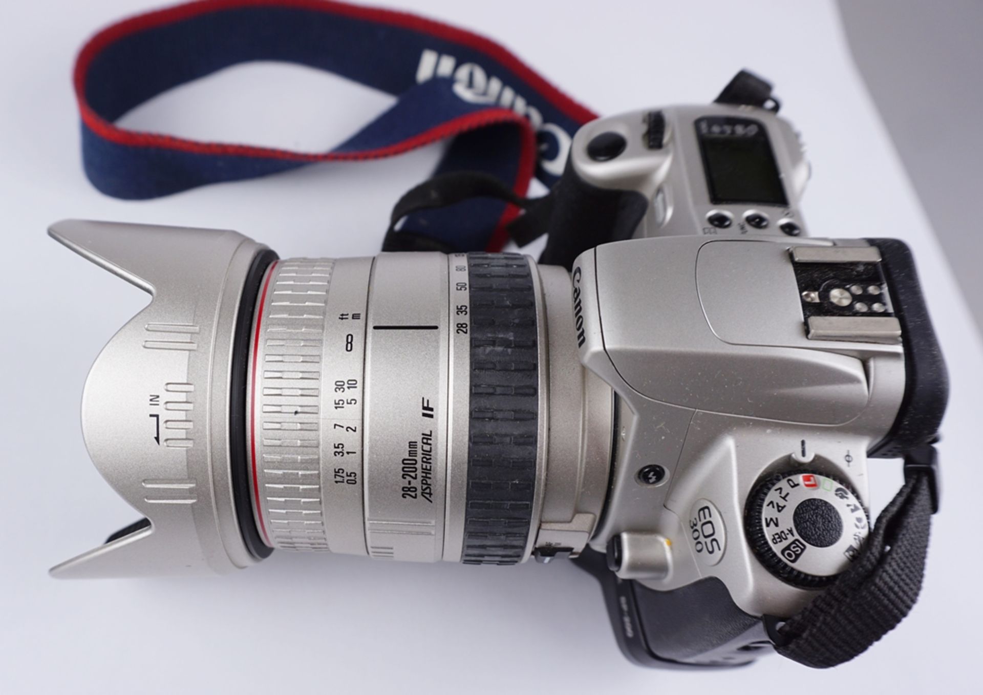 Spiegelreflexkamera Canon EOS 300 und 3 Objektive, dazu Blitzlicht Exakta 300 AF - Image 2 of 4