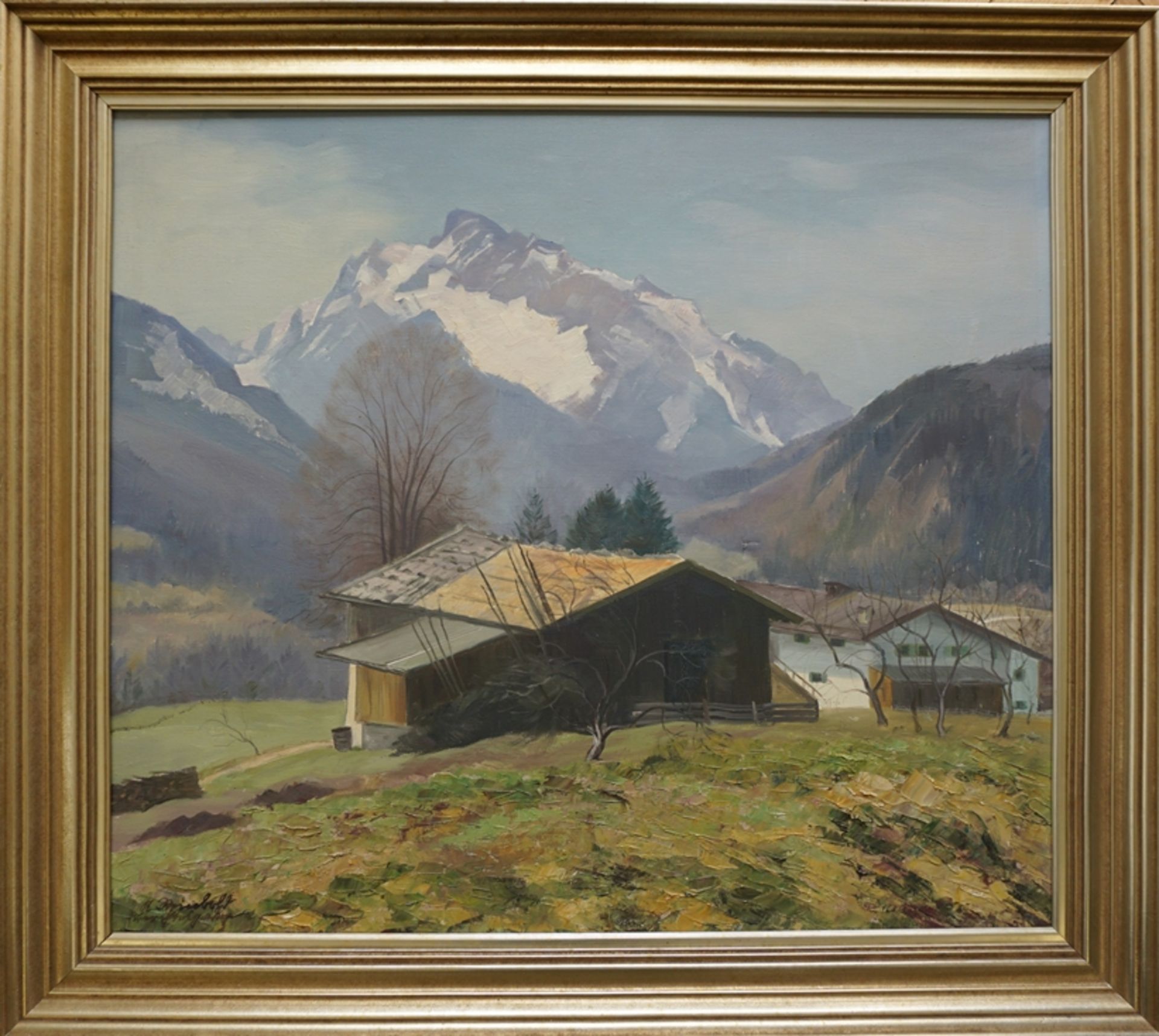 Anton Reinbold (1881-1968), "Alpenlandschaft bei Berchtesgaden", Öl/Lwd. - Bild 2 aus 4