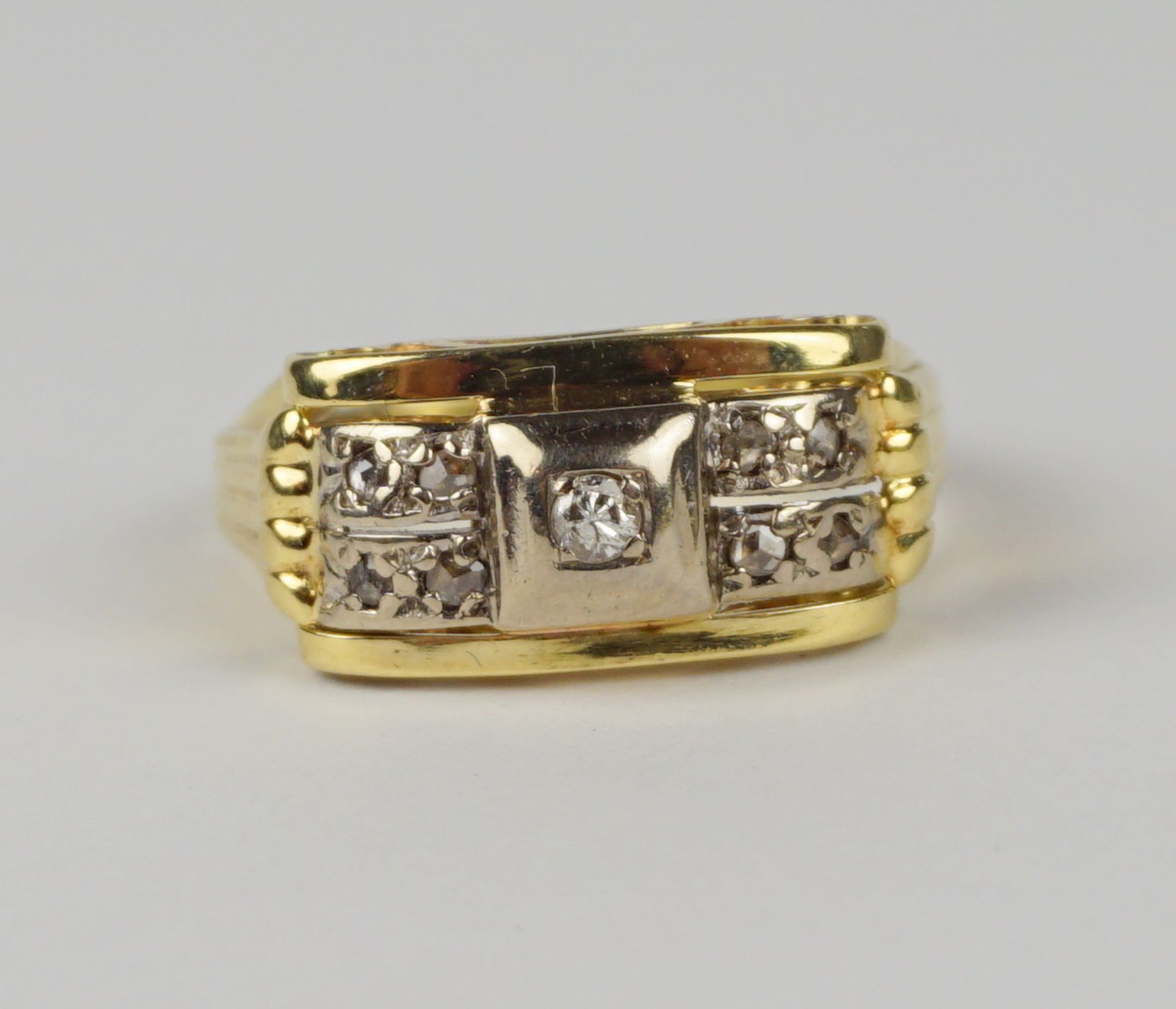 Diamant-Brillant-Ring, 585er Gold, Gew.4,92g - Bild 2 aus 3