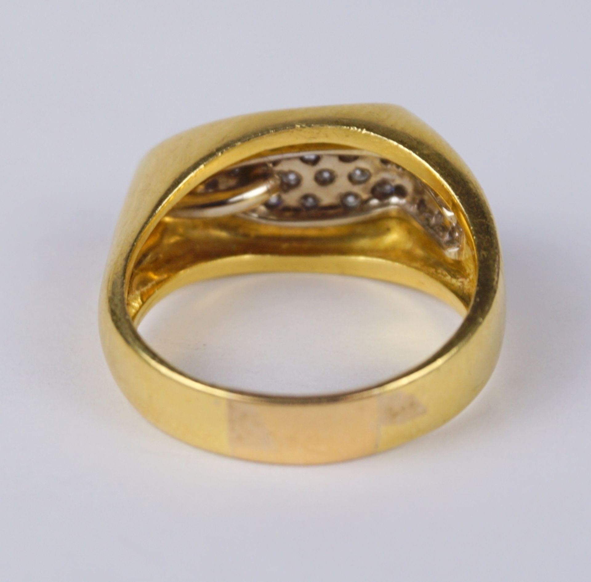Brillant-Ring, 750er Weiß- und Gelbgold, Gew.10,68g, mit Wertgutachten - Image 2 of 2