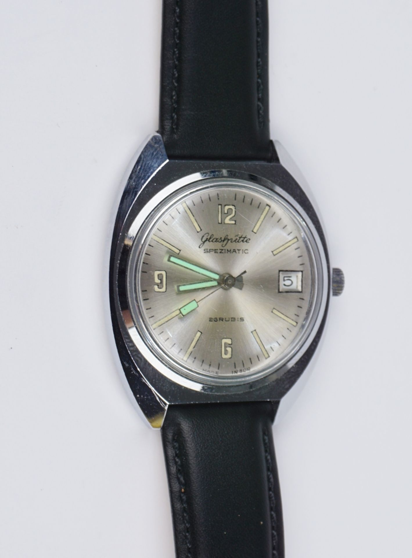 Armbanduhr, GUB Glashütte Spezimatic Kal. 75, 1970er Jahre - Bild 3 aus 4