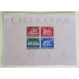 Blockausgabe Osteuropäische Briefmarken-Ausstellung, 3, 6, 12 und 25 Pf, ungeprüft