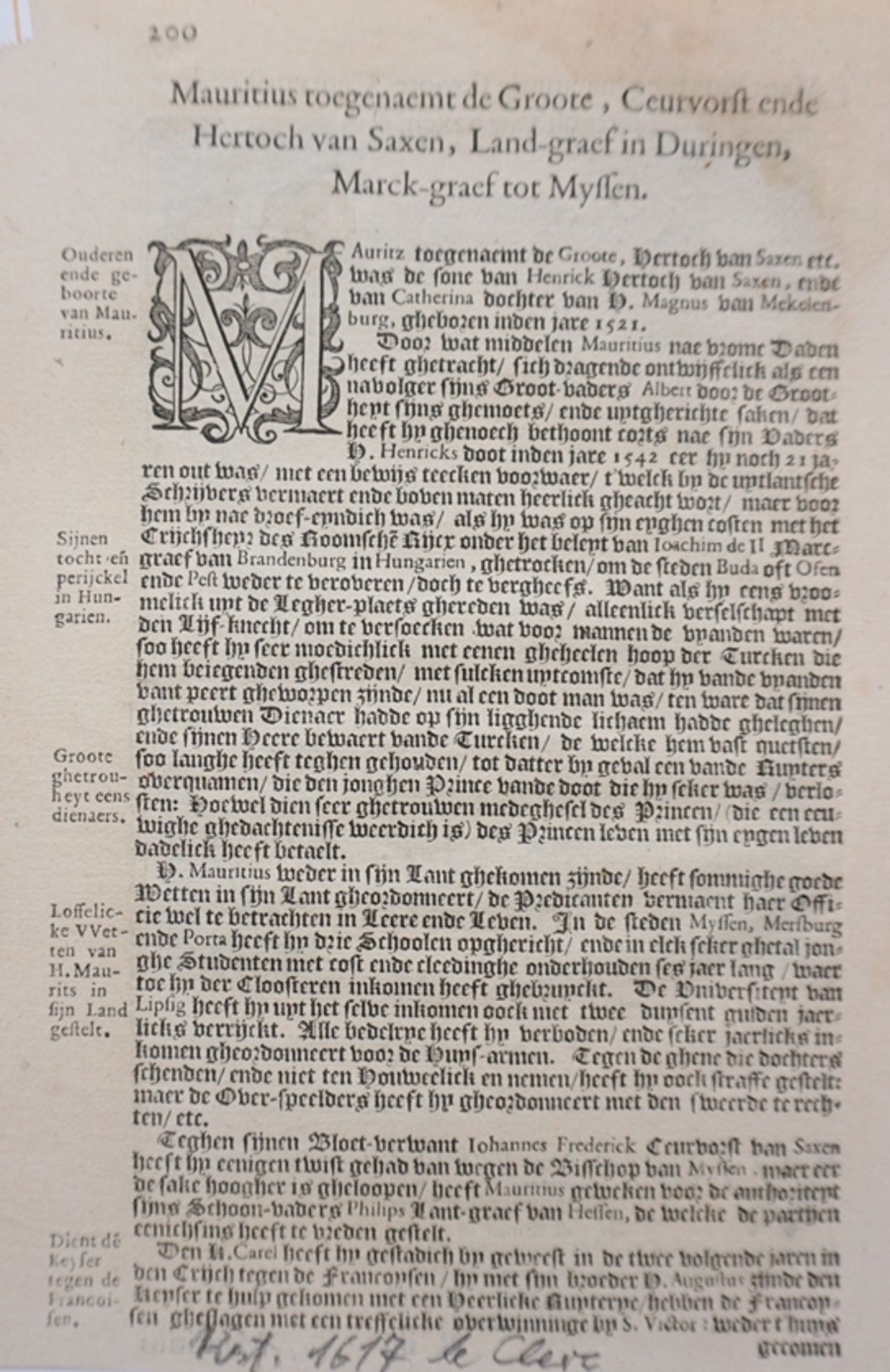 N. de Clerck, 2 Porträts sächsischer Adliger, ca. 1615, Kupferstiche - Image 3 of 5