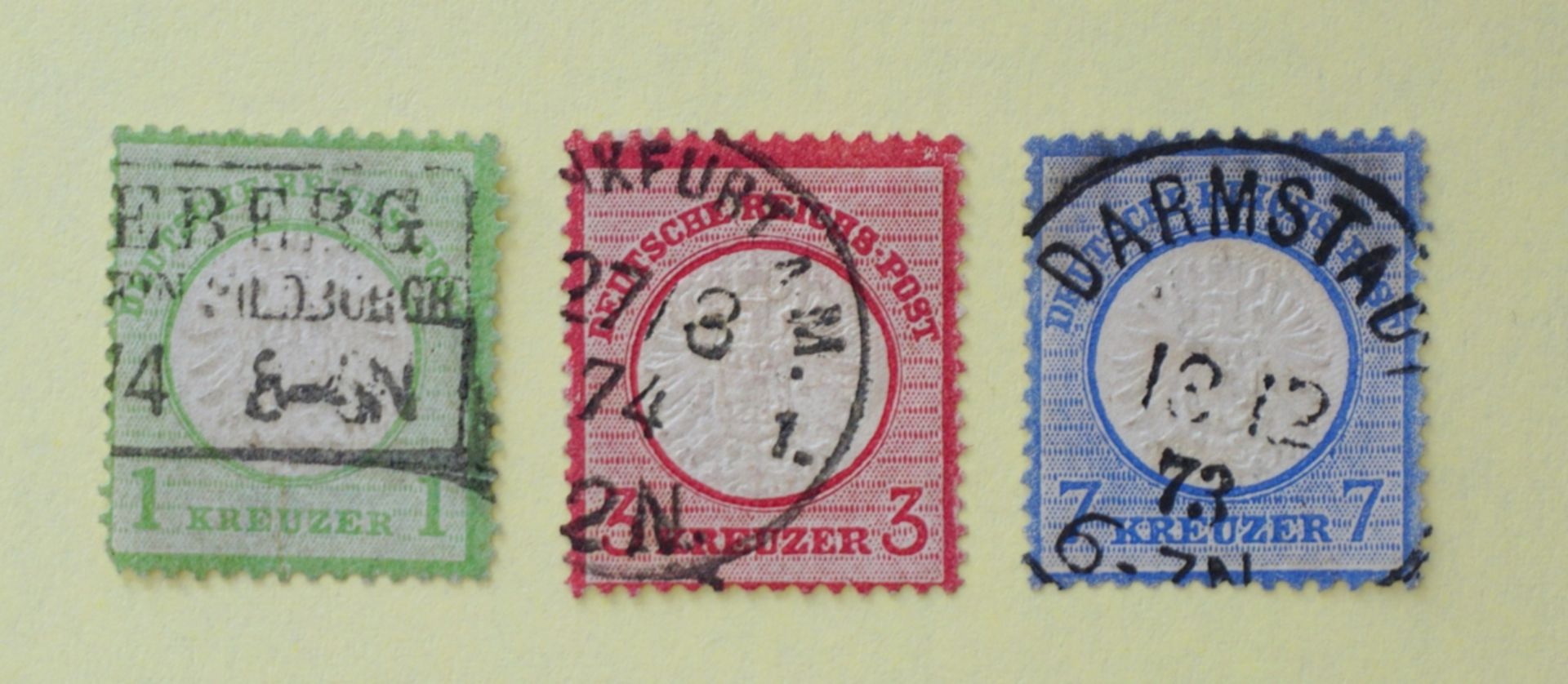 Dt.Reich: 12 Freimarken, Adler mit kleinem und mit großem Brustschild, ungeprüft - Image 5 of 6