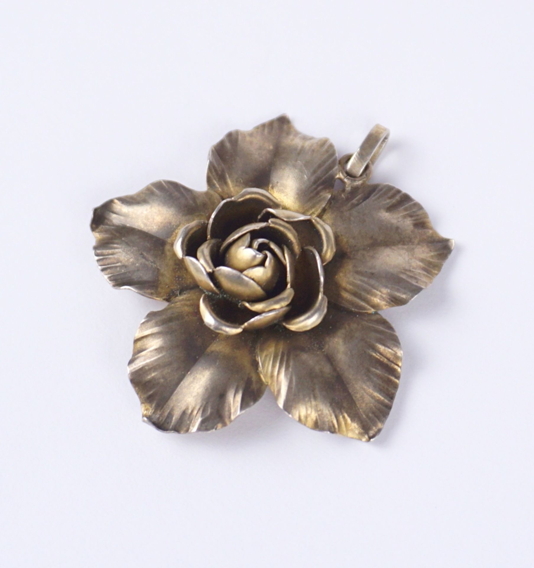 Kettenanhänger "Blüte", 935er Silber, Gew.6,16g  - Bild 2 aus 3
