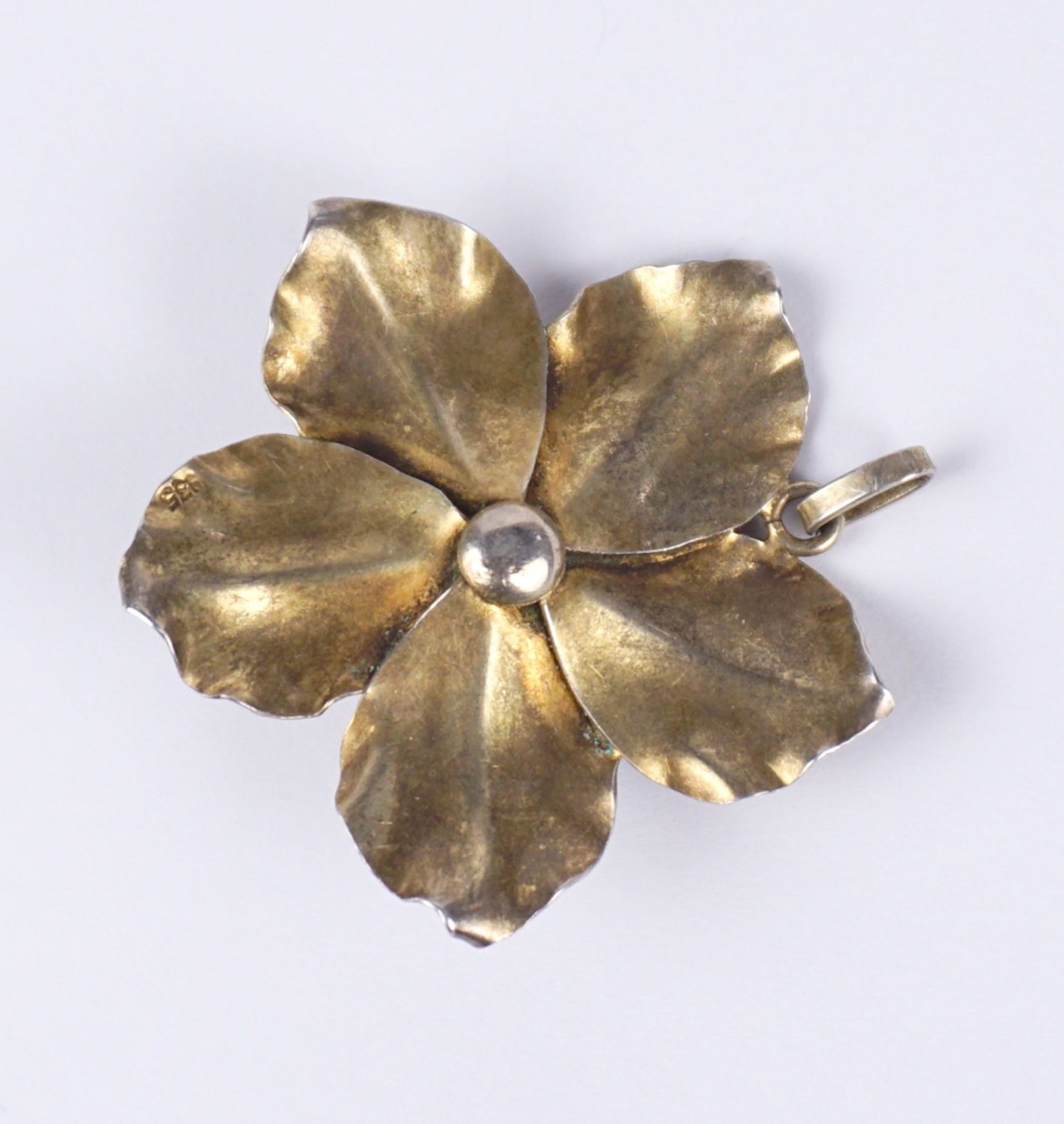 Kettenanhänger "Blüte", 935er Silber, Gew.6,16g  - Bild 3 aus 3