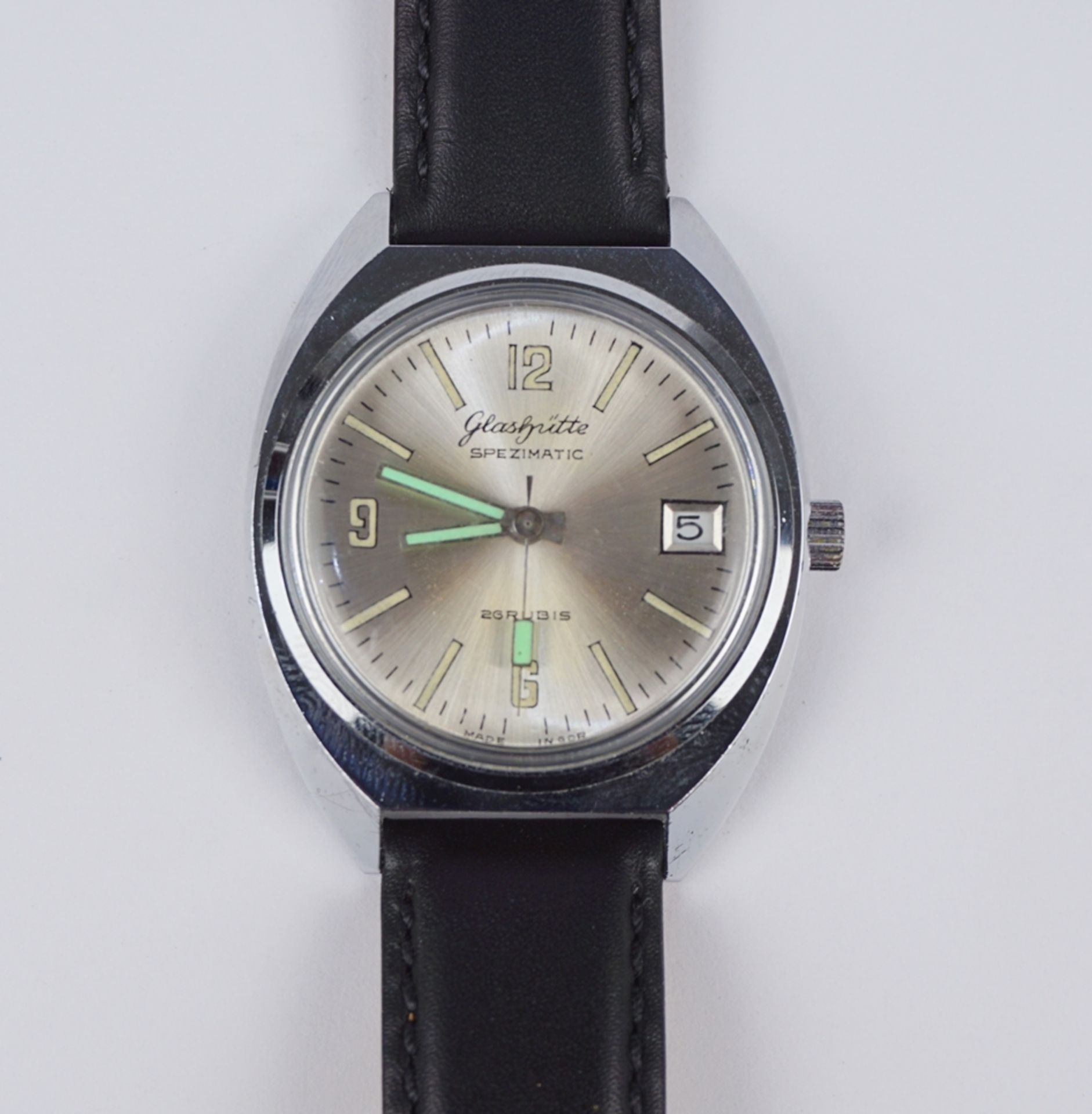 Armbanduhr, GUB Glashütte Spezimatic Kal. 75, 1970er Jahre - Bild 2 aus 4